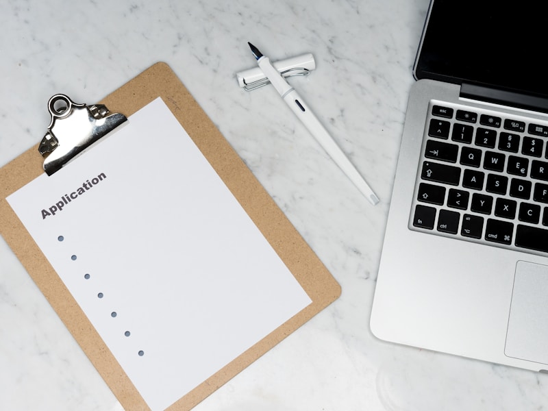 Documents and checklist on a desk