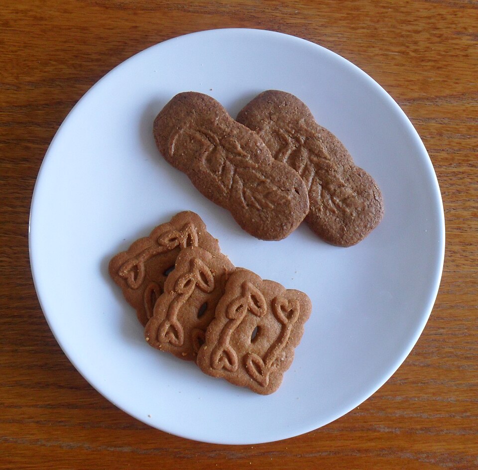 Speculaas — traditional Dutch spiced cookies with embossed windmill and figure patterns